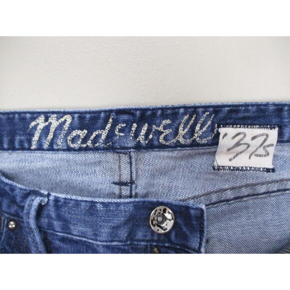 Madewell 37s Jeans 31x32 Mid Rise Skinny Raw Hem Ankle Fray Fits 33x29 - Picture 14 of 16